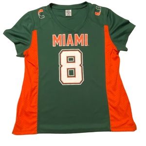 Rivalry Threads 91 Womens Green Miami Hurricanes 8 Football Jersey